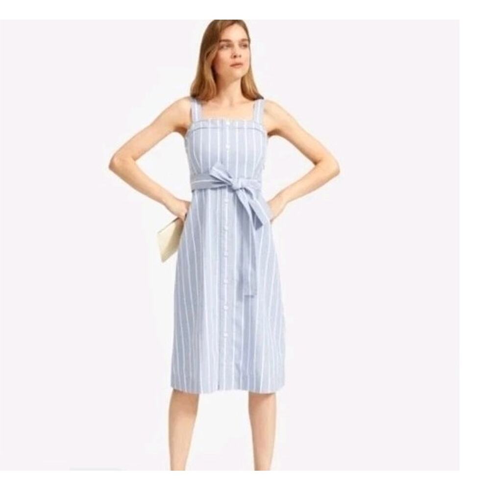 Everlane Women's the picnic Dress Stripped Coastal Summer Festival size 2 - Picture 2 of 12